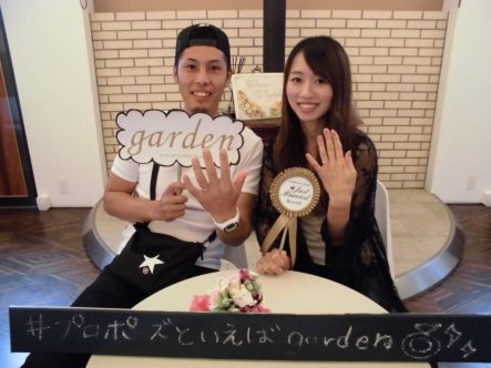 マリアージュエントの結婚指輪でガーデン大阪岸和田市のお客様1