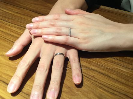 ミルク＆ストロベリーの結婚指輪を買ったお客様2