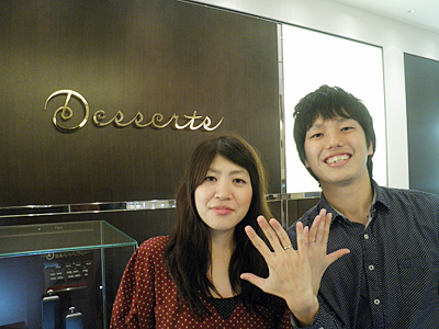 お互いの好きなリングを選べたので大満足です。