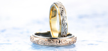 マリッジリング・結婚指輪(スクロール）