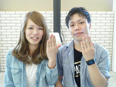 納得のいく指輪が見つかりました。 納得のいく指輪が見つかりました。
