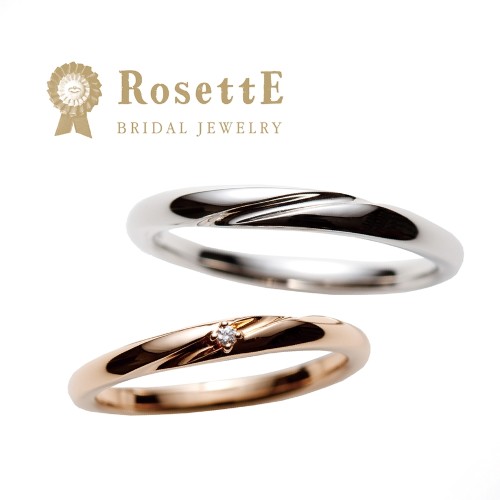 堺市で人気のシンプルゴールド結婚指輪のロゼット