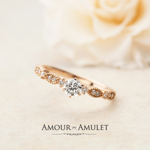 和歌山で人気のかわいい婚約指輪ブランドアムールアミュレットのソレイユ