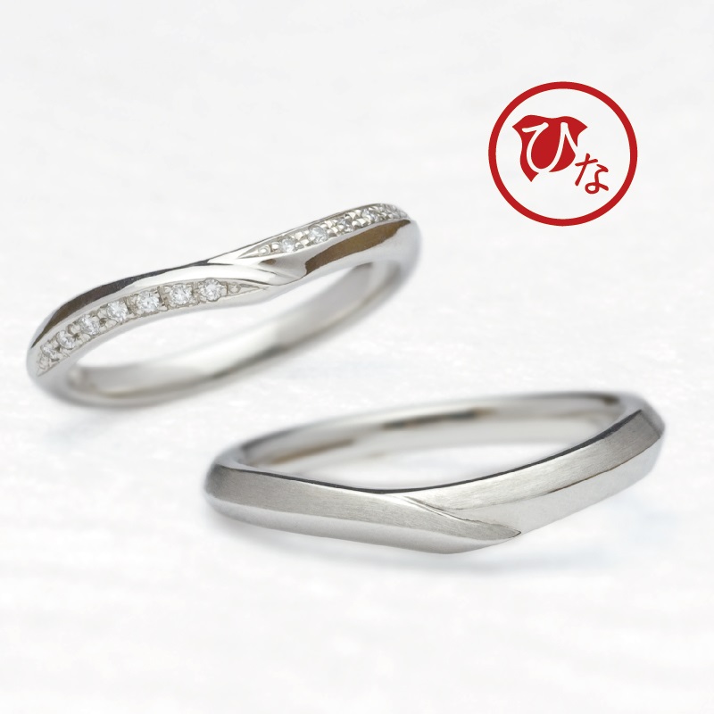 和歌山で人気な和ブランドの結婚指輪でひなの四万十のデザイン
