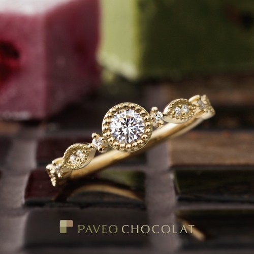 堺市で人気のアンティーク婚約指輪のパヴェオショコラのジョワ