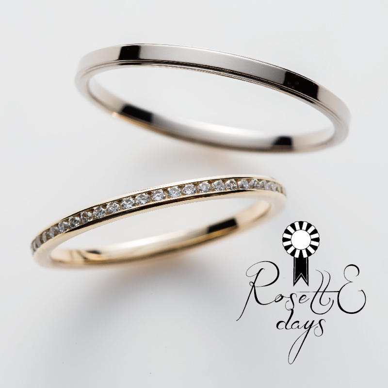 堺市で人気の鍛造製法ブランドでロゼットデイズの結婚指輪デザイン