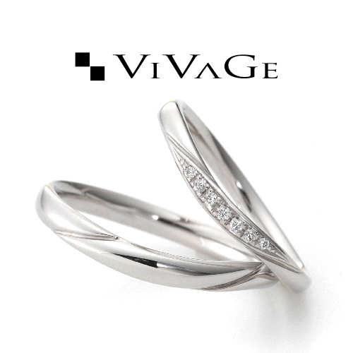 東大阪市結婚指輪ウェーブデザインはヴィヴァージュが人気