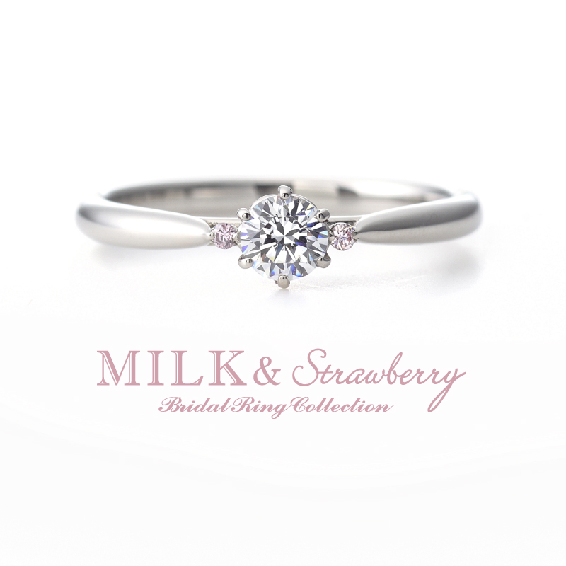 岸和田で人気のかわいい婚約指輪ミルクアンドストロベリーのオーラ