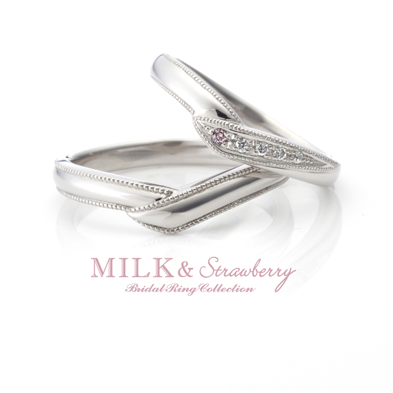 奈良で人気結婚指輪ブランドミルクアンドストロベリーのデザイン1