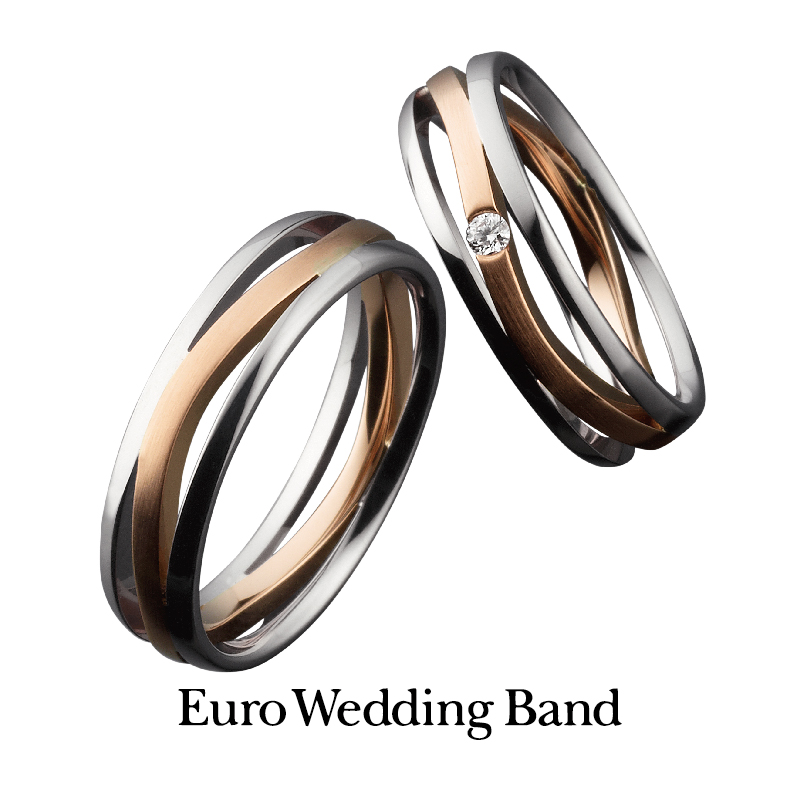 奈良で人気の鍛造製法ブランドでユーロウェディングバンドの結婚指輪デザイン