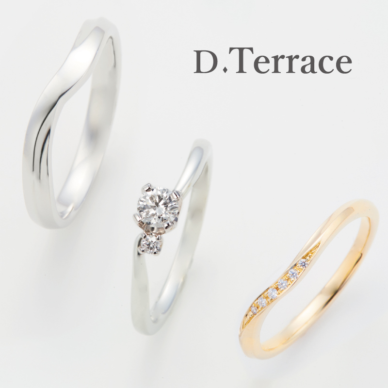 大阪で人気な高品質ダイヤモンドを使用したベルギーダイヤモンドのセットリングブランドのディーテラスの輝きの婚約指輪と結婚指輪