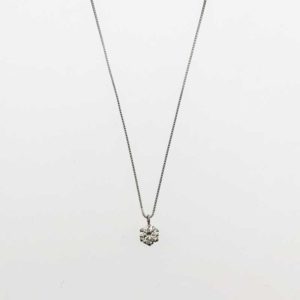 Pt（プラチナ）ダイヤモンドネックレス4C鑑定書付0.349ct