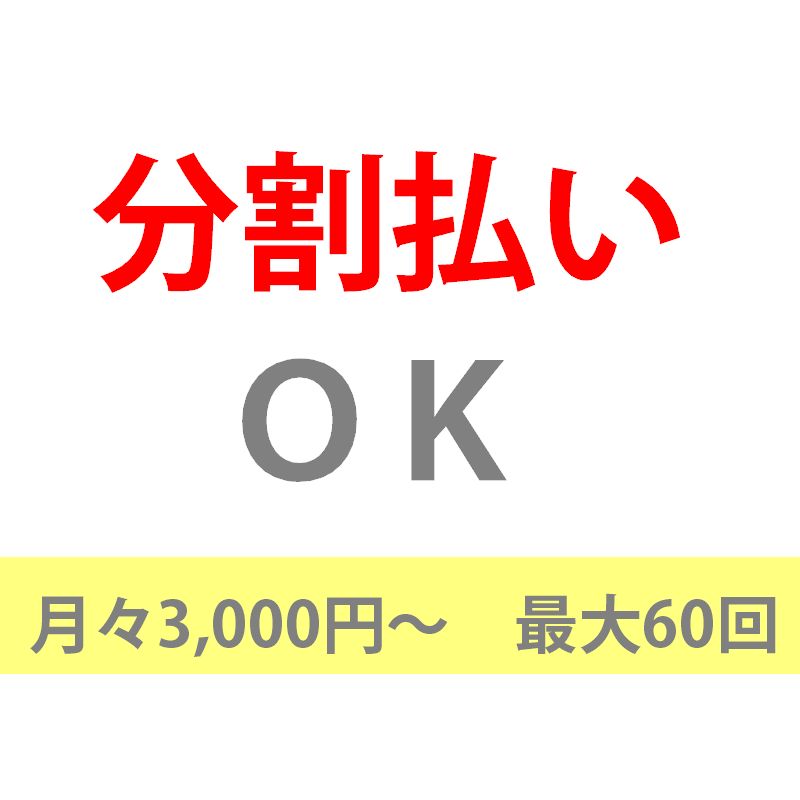 分割払いOK