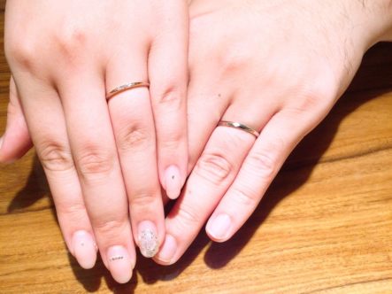 ガーデンオリジナルの婚約指輪とひなの結婚指輪をご成約頂きました。(堺市堺区)