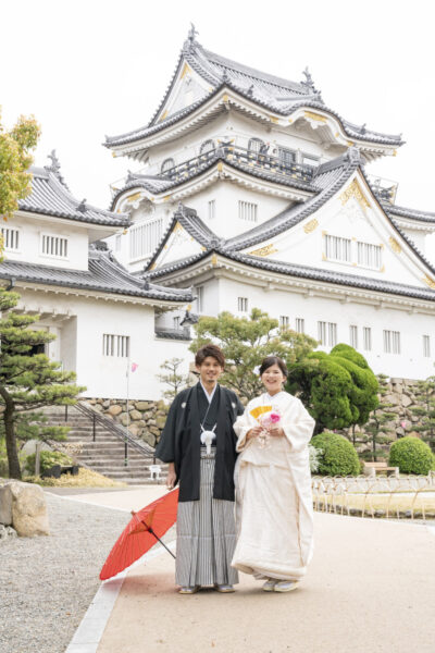 天候良くて桜もしっかりあったのでお城で撮影よかった