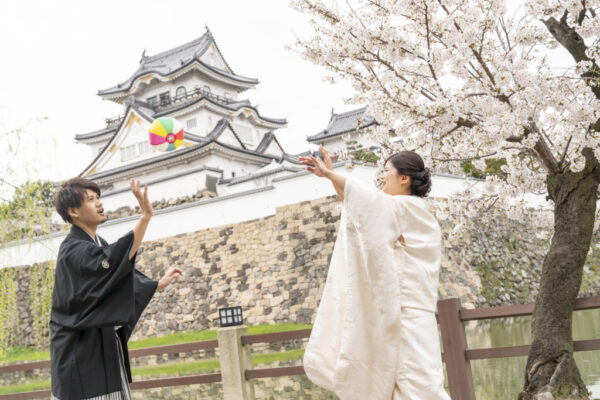 天候良くて桜もしっかりあったのでお城で撮影よかった