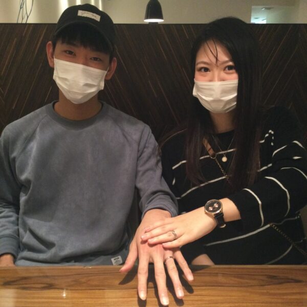 gardenオリジナル婚約指輪とフィッシャーとノクルの結婚指輪をご成約頂きました。（大阪府和泉市）