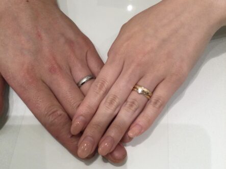 アムールアミュレットの婚約指輪とフィッシャーの結婚指輪をご成約頂きました（大阪府河内長野市）