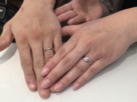 gardenオリジナルの婚約指輪とアムールアミュレットの結婚指輪をご成約頂きました（和歌山県岩出市　大阪府守口市）