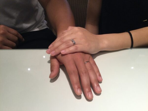 ひなの婚約指輪とロゼットSPの結婚指輪をお選びいただきました（大阪府堺市北区）