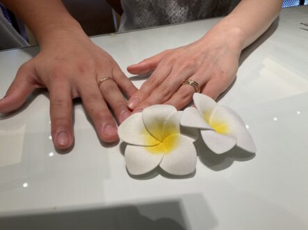 グレースカーマの婚約指輪とカフナの結婚指輪をご成約頂きました（京都市）