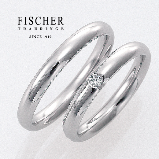 岸和田市で人気の鍛造製法ブランドでフィッシャーのシンプルな結婚指輪デザイン