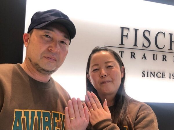 フィッシャーの結婚指輪をご成約いただきました(三重県・大阪府貝塚市)