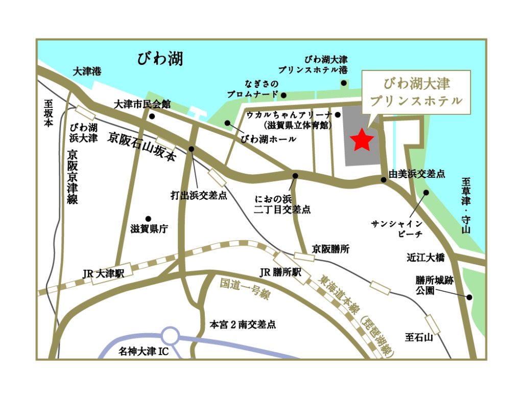 gardenフェスタin滋賀の開催場所の地図