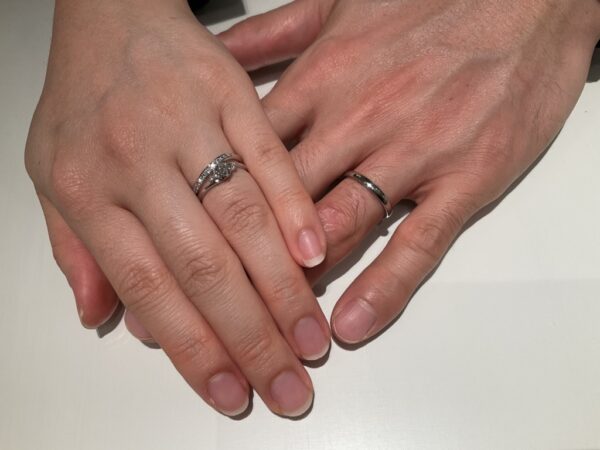 大阪府泉南市｜ガーデンオリジナルの婚約指輪とディズニーファンタジアの結婚指輪をご成約いただきました