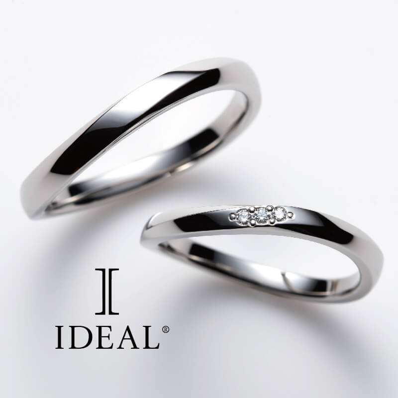 大阪で人気な高品質ダイヤモンドを使用した鍛造製法のセットリングブランドのアイデアルプリュフォールのリアンの結婚指輪デザイン