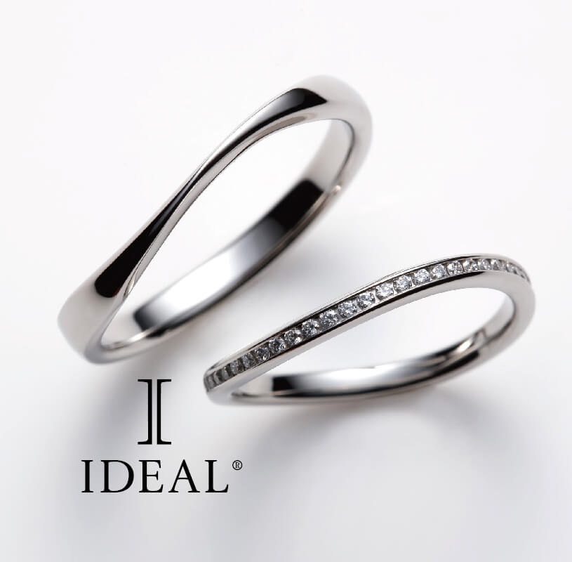 大阪で人気な高品質ダイヤモンドを使用した鍛造製法のセットリングブランドのアイデアルプリュフォールのアヴェニールの結婚指輪デザイン