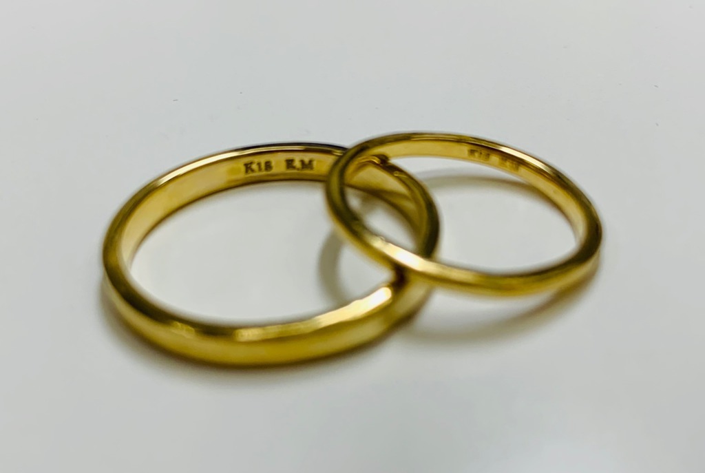 堺市手作り結婚指輪の刻印