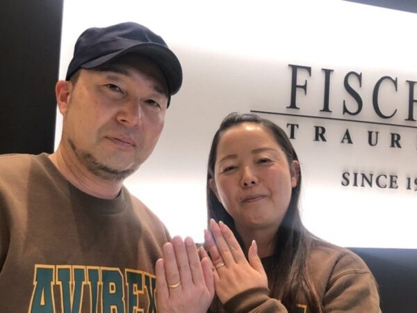 大阪府貝塚市｜FISCHERの結婚指輪をご成約いただきました