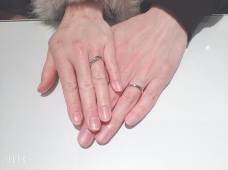 大阪府交野市｜gardenオリジナルの婚約指輪と彩乃瑞の結婚指輪をご成約いただきました