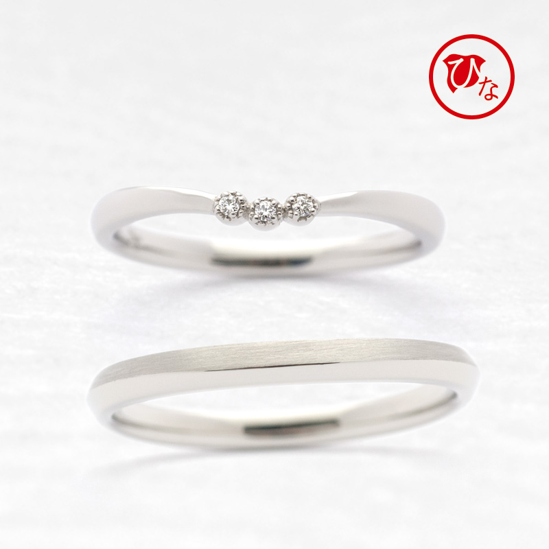 堺市で人気プラチナ結婚指輪ブランドひなのデザイン6