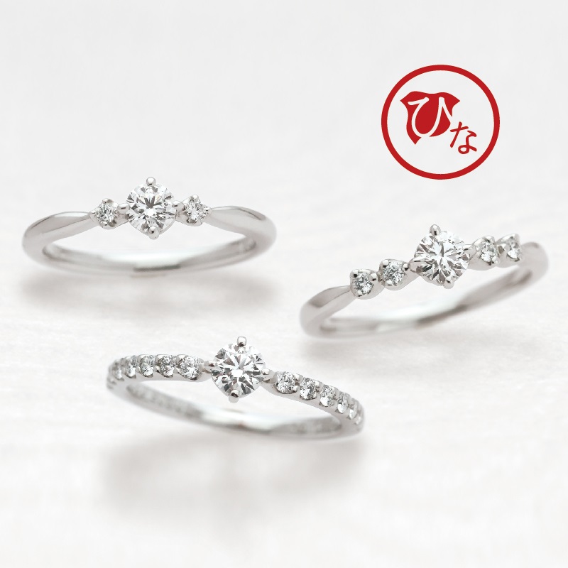 和風の婚約指輪ブランドのひなの八重桜のデザイン