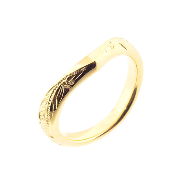 泉州でおすすめのハワイアンジュエリーブランドのリナモアのゴールド結婚指輪デザイン
