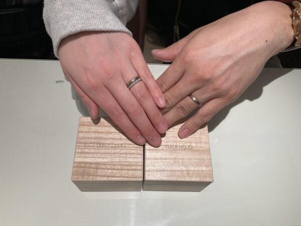奈良県生駒郡｜おしゃれな結婚指輪ユカホウジョウをご成約いただきました