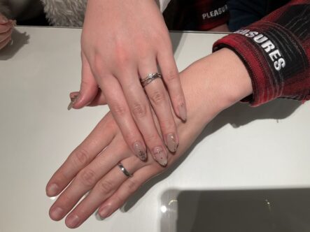大阪府八尾市　大阪市住之江区｜プラチナとゴールドのコンビタイプの結婚指輪レテットミッテをご成約いただきました