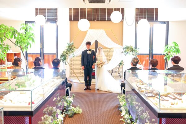 岸和田市garden本店でオリジナルウェディング＆フォトウェディングを実施されたお客様のオリジナルウェディング風景3