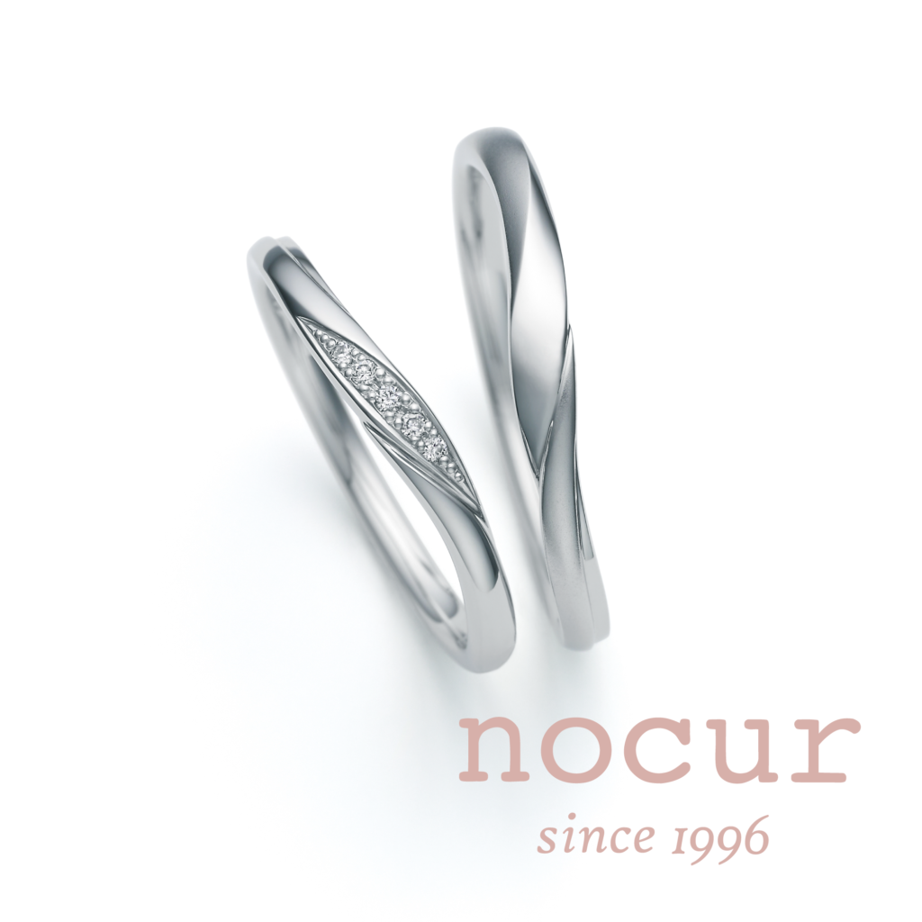 南大阪の人気のプラチナのノクルの結婚指輪5