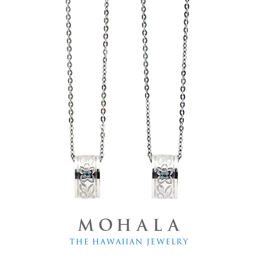 ブルーダイヤが輝くステンレスハワイアンジュエリーMOHARA
