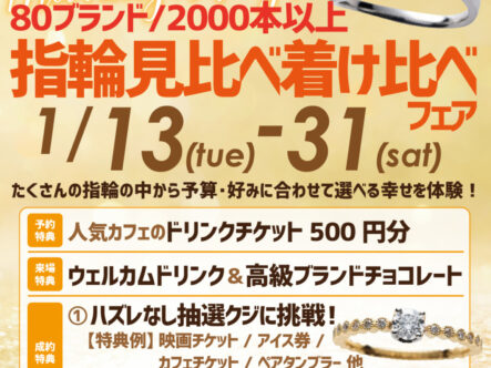 指輪見比べ着け比べフェアgarden本店
